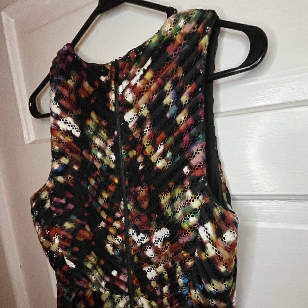 Massimo Colorful Chevron Skater Dress w/ Exposed Zipper - Picture 11 of 14